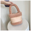 Lamb hair splicing portable water bucket fur bag