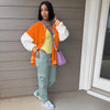 Candy Color Baseball Casual Knitted Jacket Coat
