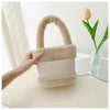 Lamb hair splicing portable water bucket fur bag