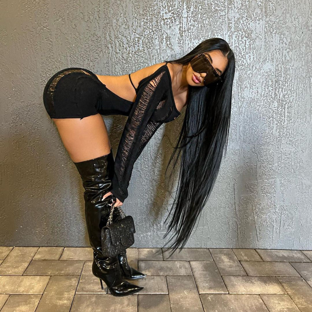 Sexy Ripped Long Sleeves Backless Jumpsuit